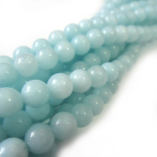 Malay Jade Turquoise 6mm Round Beads