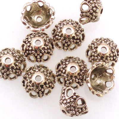 Tibetan 12mm Bead Caps (Pack 10)