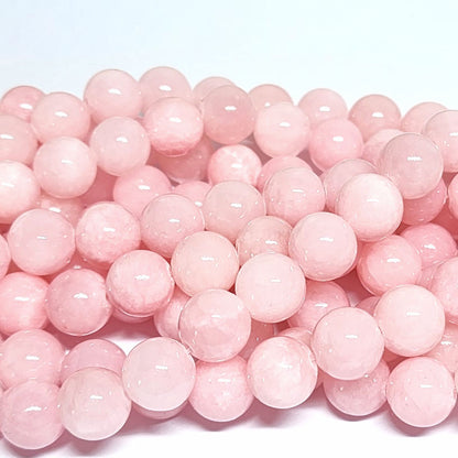Malay Jade Pink 10mm Round Beads