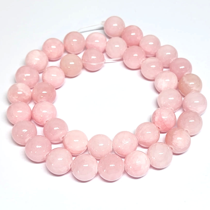 Malay Jade Pink 10mm Round Beads