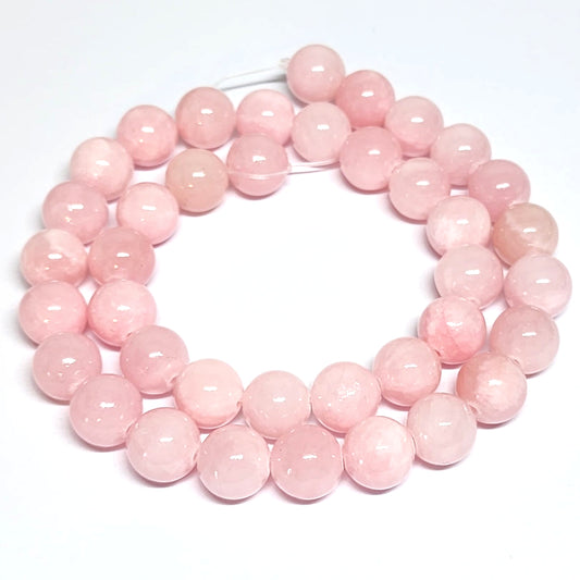 Malay Jade Pink 10mm Round Beads