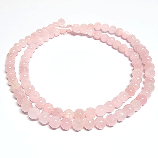 Malay Jade Pink 4mm Round Beads