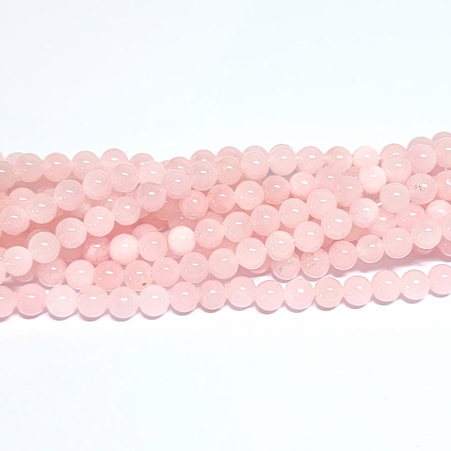 Malay Jade Pink 4mm Round Beads