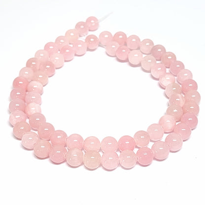 Malay Jade Pink 6mm Round Beads