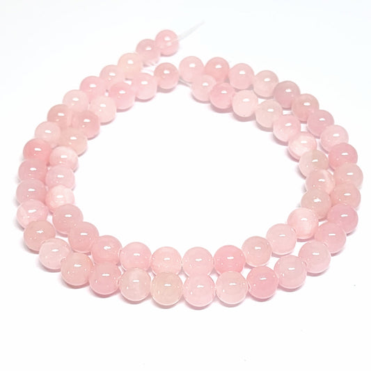 Malay Jade Pink 6mm Round Beads