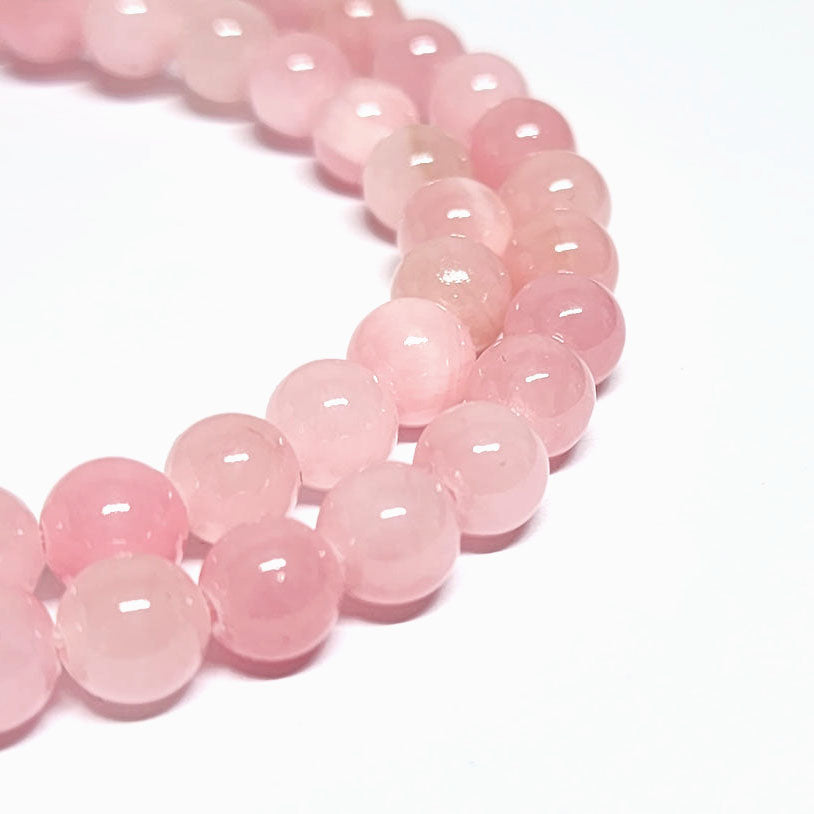 Malay Jade Pink 6mm Round Beads