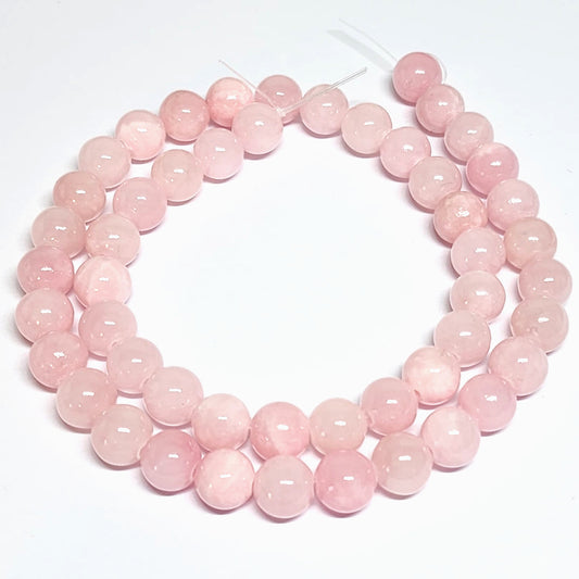 Malay Jade Pink 8mm Round Beads