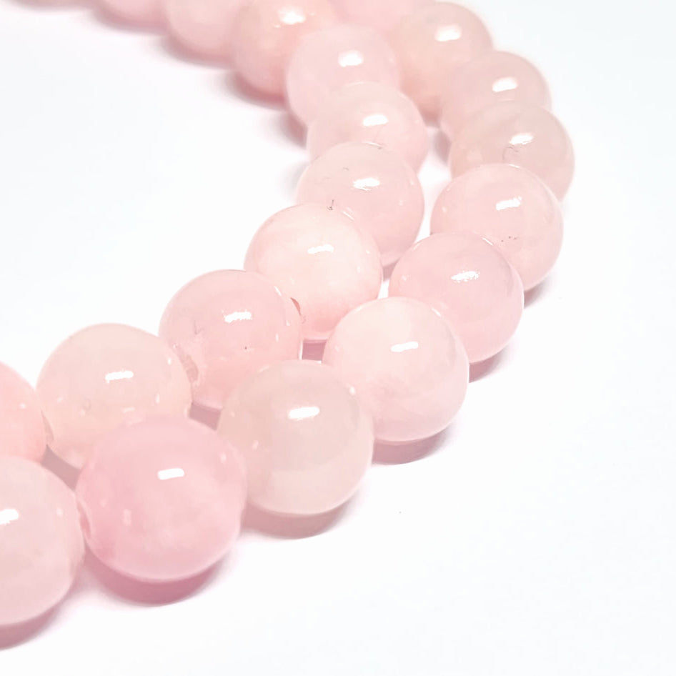 Malay Jade Pink 8mm Round Beads