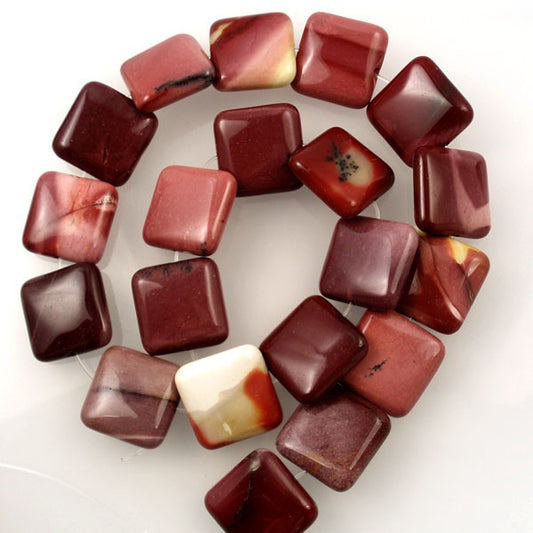 Mookaite 20mm Square Beads