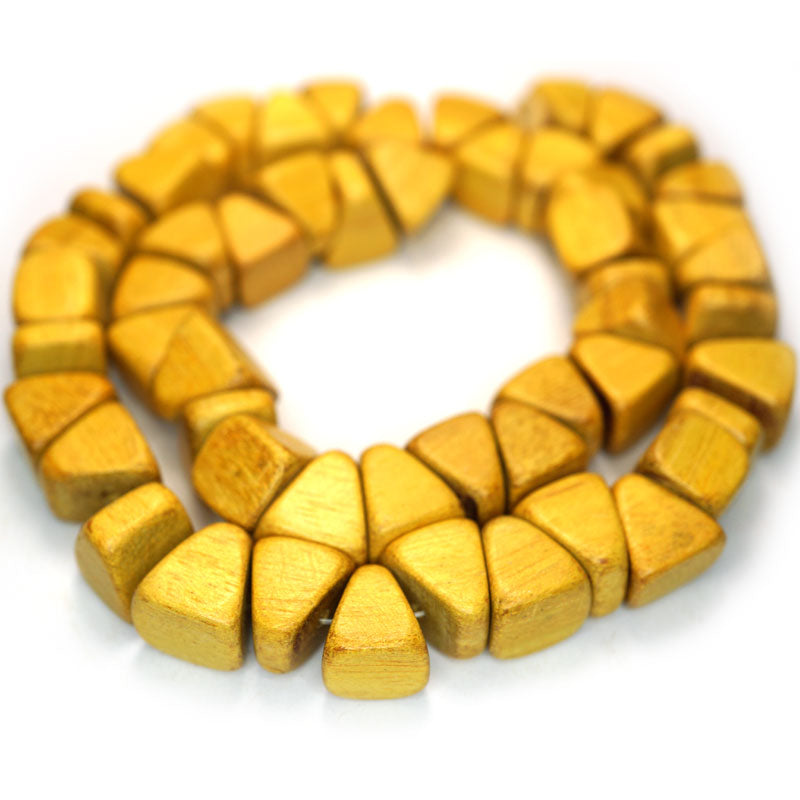 Jackfruit (Nangka) Triangle Nugget Wood Beads