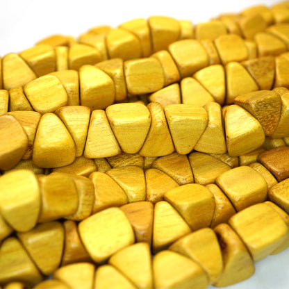 Jackfruit (Nangka) Triangle Nugget Wood Beads