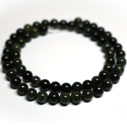 Nephrite Jade 6mm Round Beads