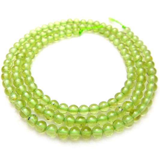 Peridot 3mm Round Beads