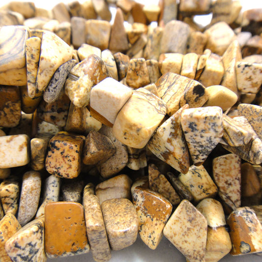 Picture Jasper Large Chip Beads