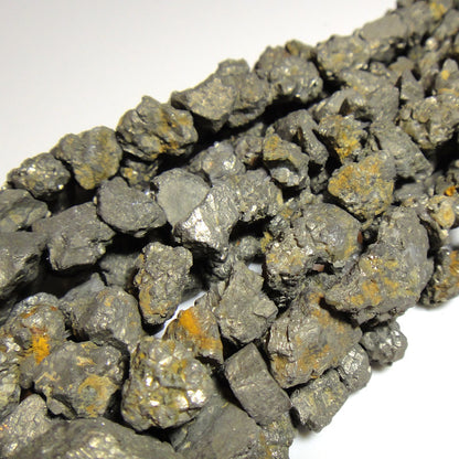 Pyrite 10mm Rough Nugget Beads