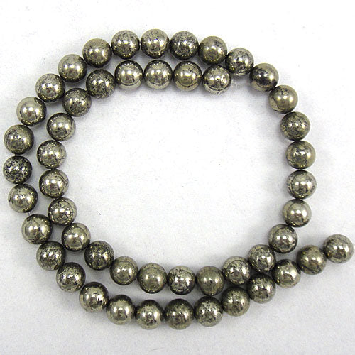 Pyrite 8mm Round Beads