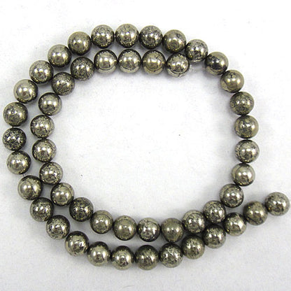 Pyrite 8mm Round Beads