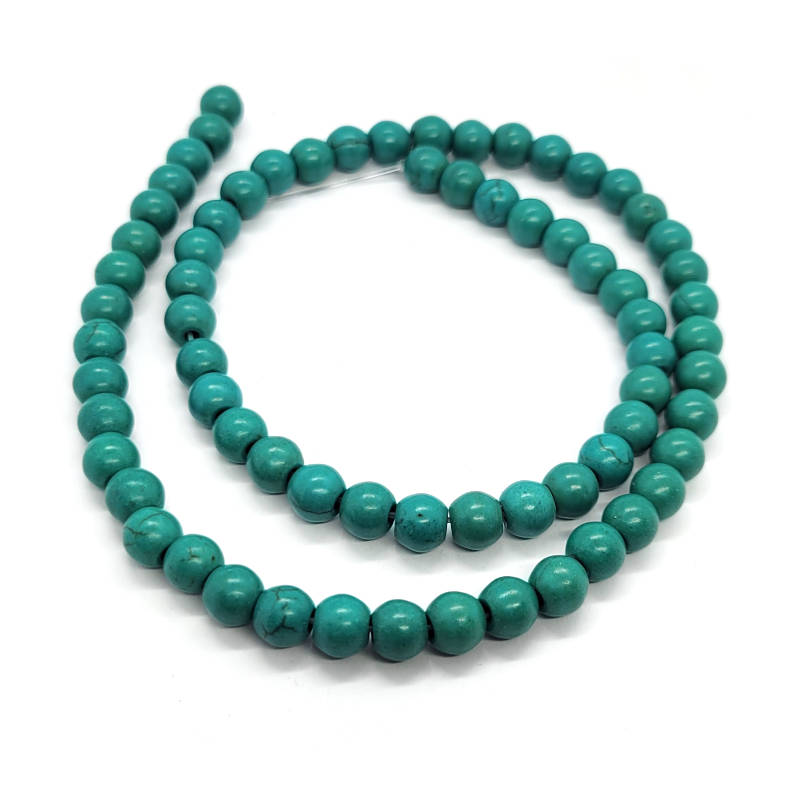 Reconstituted Tibetan Turquoise 6mm Round Beads