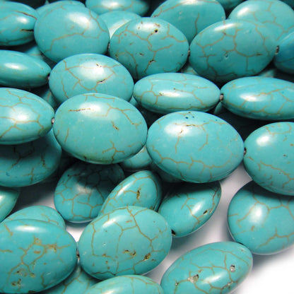 Reconstituted Turquoise 15x20mm Oval Beads