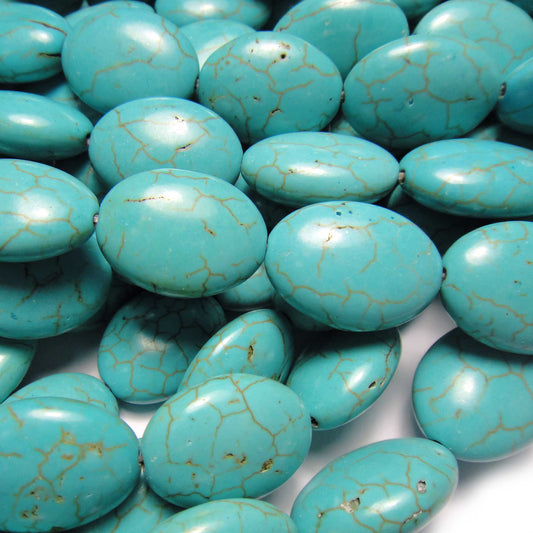 Reconstituted Turquoise 15x20mm Oval Beads