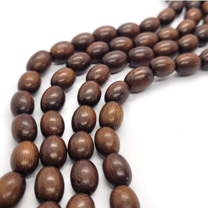 Robles Oval 8x11mm Wood Beads (Dark Brown)