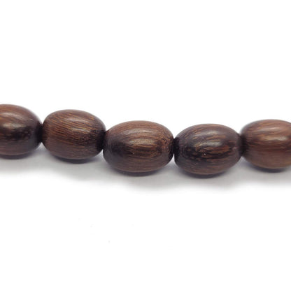 Robles Oval 8x11mm Wood Beads (Dark Brown)