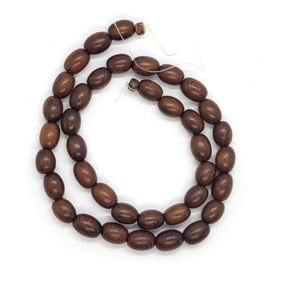 Robles Oval 8x11mm Wood Beads (Dark Brown)