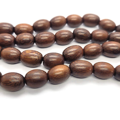 Robles Oval 8x11mm Wood Beads (Dark Brown)