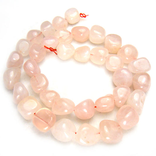 Rose Quartz Polished Nugget Beads 10x13mm