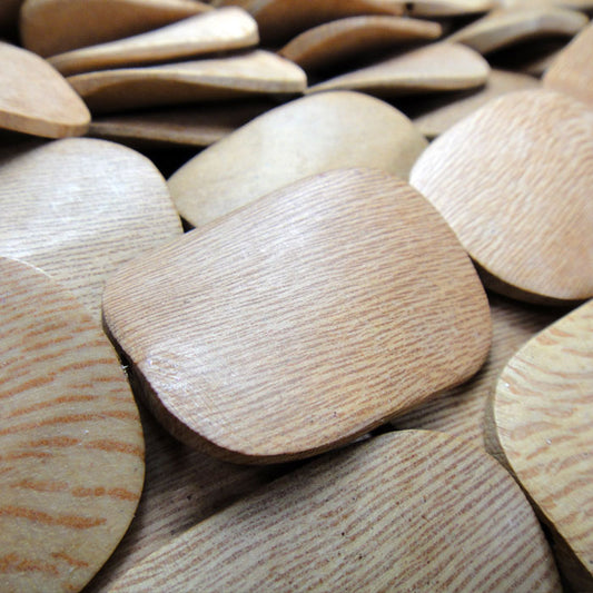 Rosewood Large Flat Twisted Wood Beads