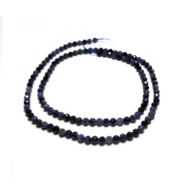 Sapphire 3.5mm Faceted Round Beads