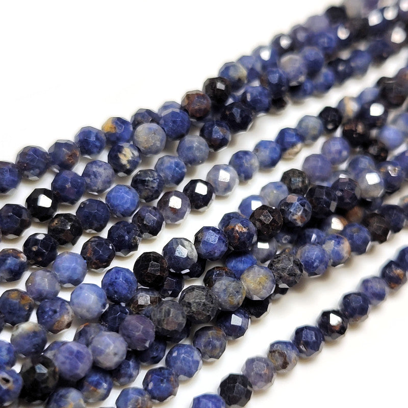 Sapphire 3.5mm Faceted Round Beads