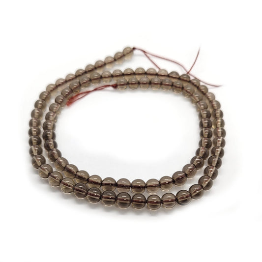 Smoky Quartz 5mm Round Beads