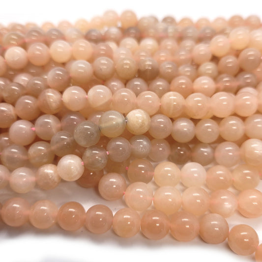 Sunstone 8mm Round Beads - B621
