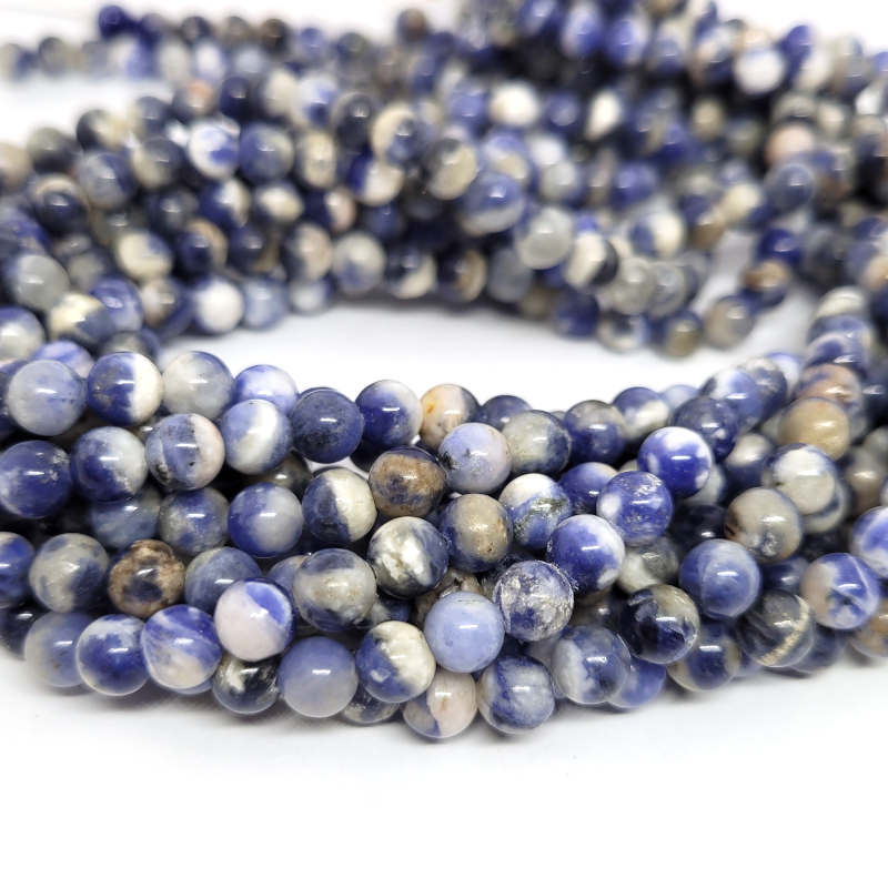 Sodalite 6mm Round Beads - 0824