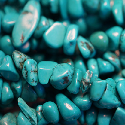 Stabilised Turquoise 5mm Chip Beads