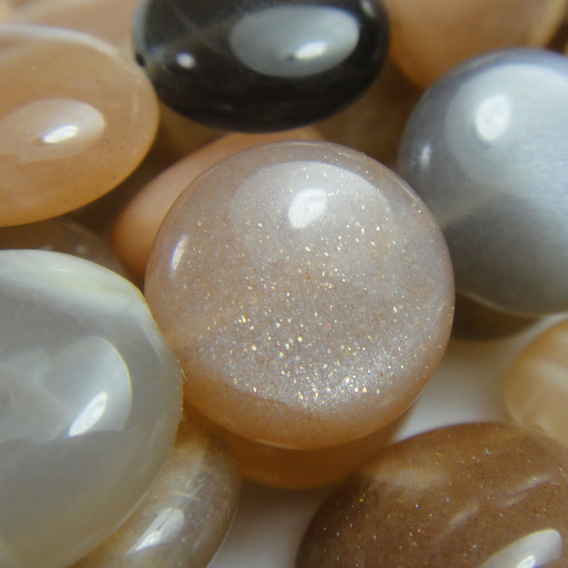 Sunstone 12mm Coin Beads