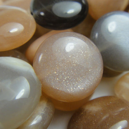 Sunstone 12mm Coin Beads