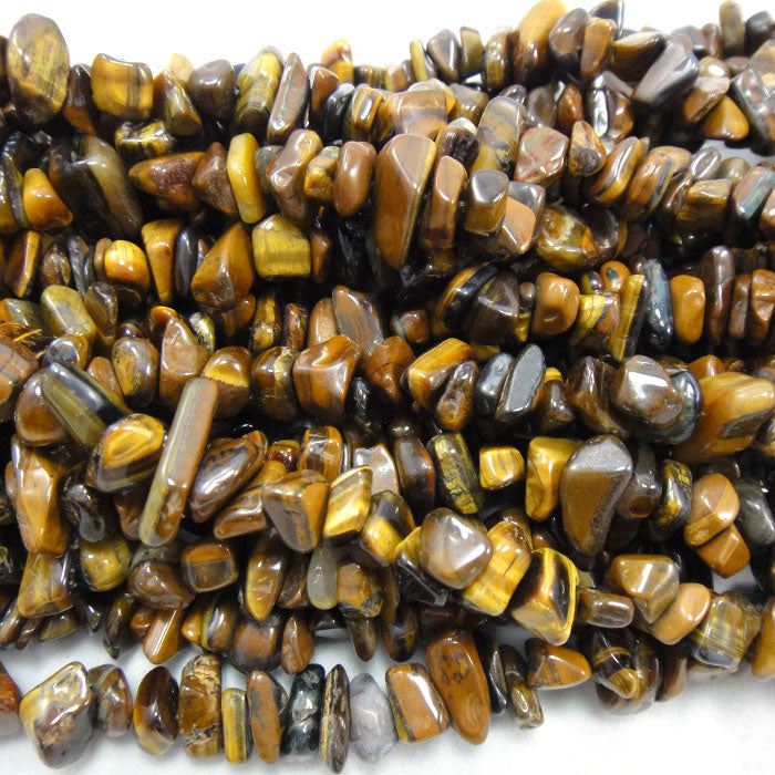 Tiger Eye Large Chip Beads