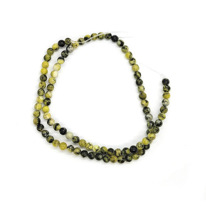 Yellow Turquoise 4mm Round Beads