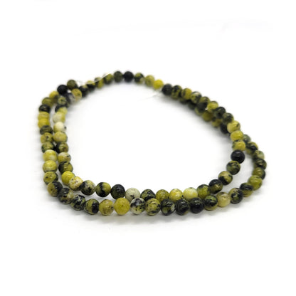 Yellow Turquoise 4mm Round Beads