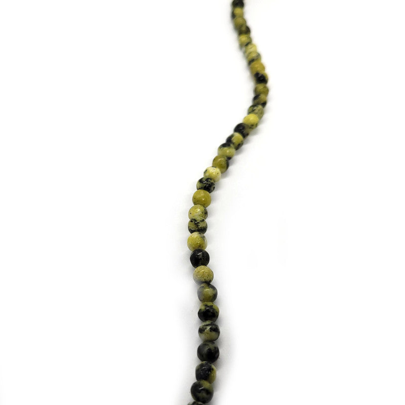 Yellow Turquoise 4mm Round Beads