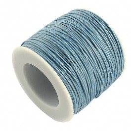 Steel Blue Waxed Cotton Cord 1mm 74M Roll