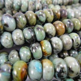 African Turquoise Rondelles 5x8mm Beads