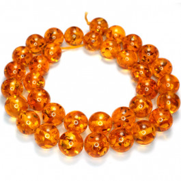 Imitation Amber 12mm Round Beads