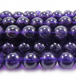 Amethyst 8mm Round Beads