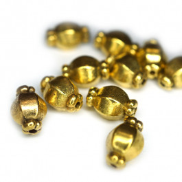 Antique Gold 7x10mm Metal Beads