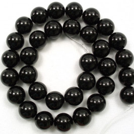 Black Onyx 12mm Round Beads