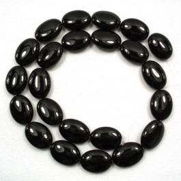 Black Onyx 13x18mm Oval Beads