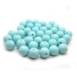 Light Blue Acrylic Bubblegum Beads 16mm